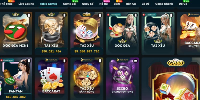 Say88 - Nền Tảng Giải Trí Trực Tuyến Hàng Đầu Năm 2026 4 Say88 với những sảnh game được yêu thích nhất